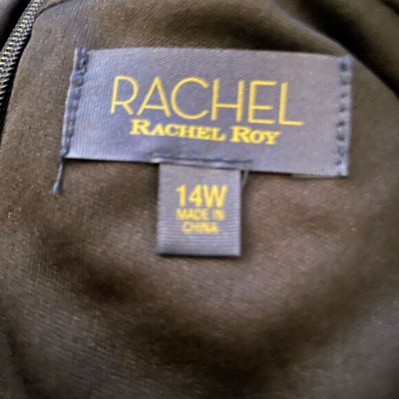 Rachel Roy Sequin Twist Neck Sleeveless Midi Dress Cocktail |Formal | Size 14W - Picture 11 of 16